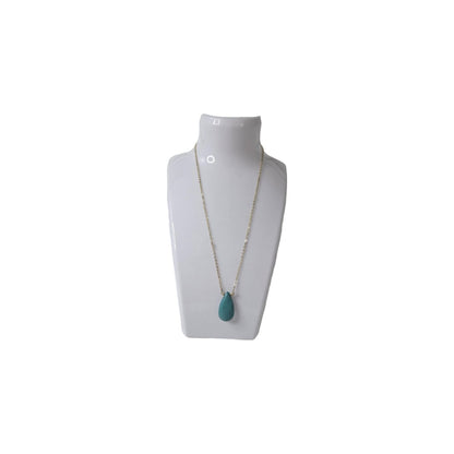 Turquoise Tear Drop Pendant Necklace